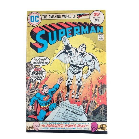 DC Comics Superman Comic Issue #286 April 1975 Vibrant Colors Bagged Boarded - Picture 1 of 4